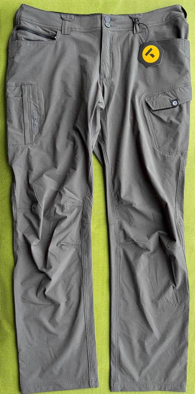 Truewerk T1 Werkpants Cargo Stretch Performance Pants Deep Gray Mens 38x34 NEW